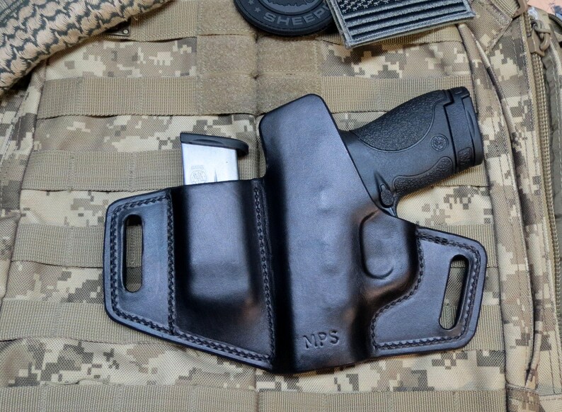 Survival Series M&P Shield Holster 9mm.40 Leather Pancake Etsy