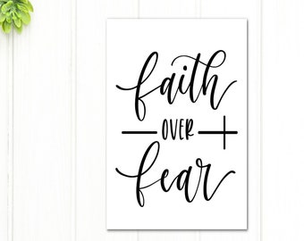 Faith over fear vinyl decal