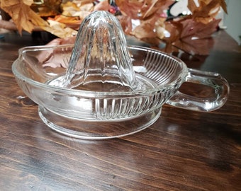 Vintage, Juicer, clear depression glass,