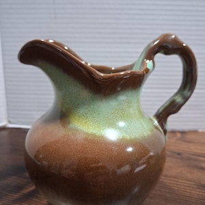 Vintage Frankoma Pottery Pitcher Prairie Green  Oklahoma 30A
