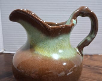 Vintage Frankoma Pottery Pitcher Prairie Green  Oklahoma 30A