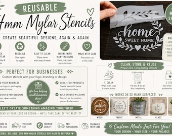 Customs stencils , for your business or personal use