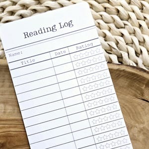 Reading Log Bookmark, Bookmark Tracker, Book Club Bookmark, Bookish Gifts