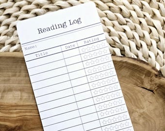 Reading Log Bookmark, Book Tracker, Bookish Gift