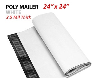 1 Sample 24x24 Poly Mailers Self Seal Shipping Envelope 2.4 Mil Extra Thick Bags