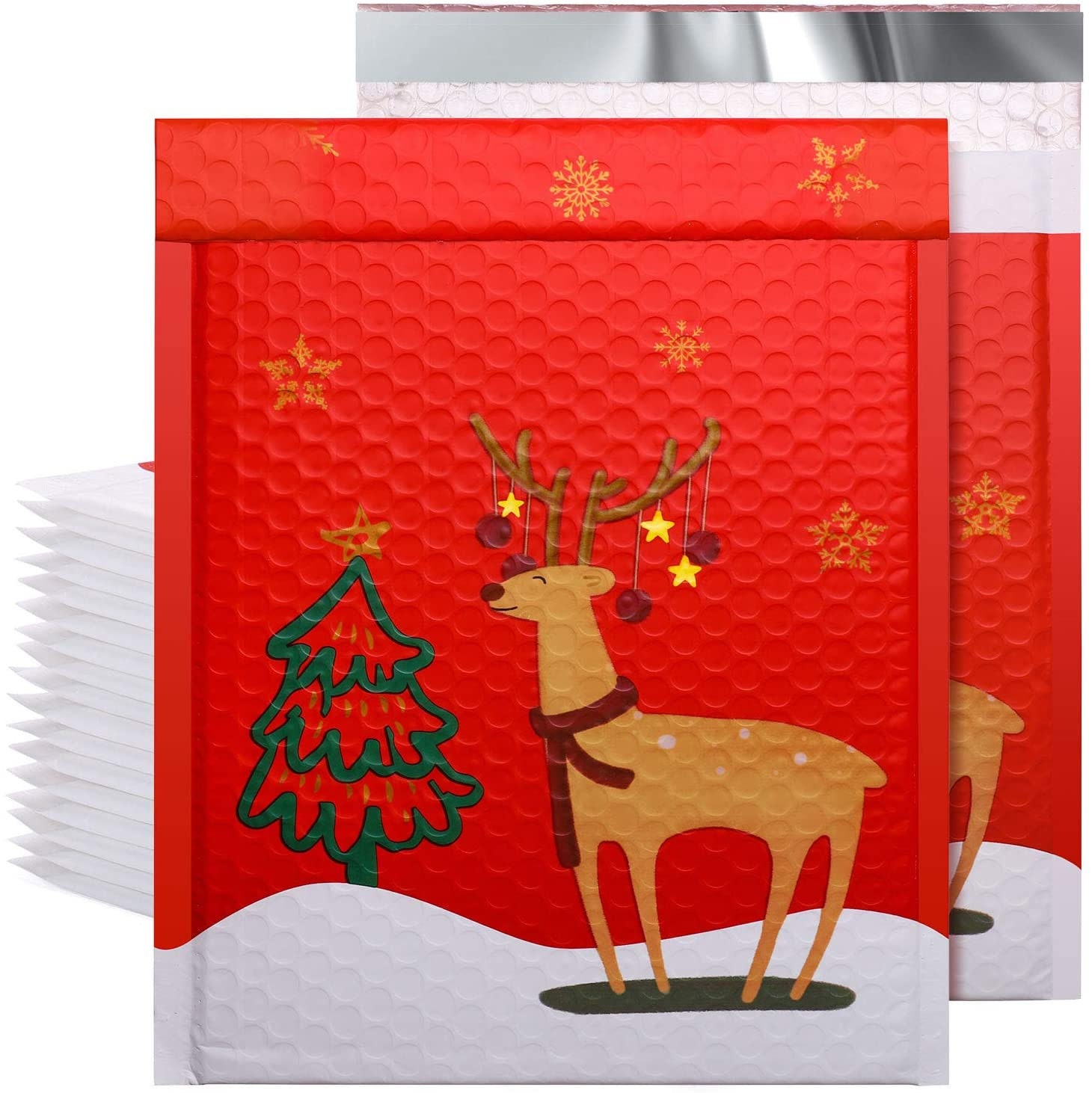 Christmas Reindeer Poly Bubble Mailers Padded Envelopes Bubble Etsy