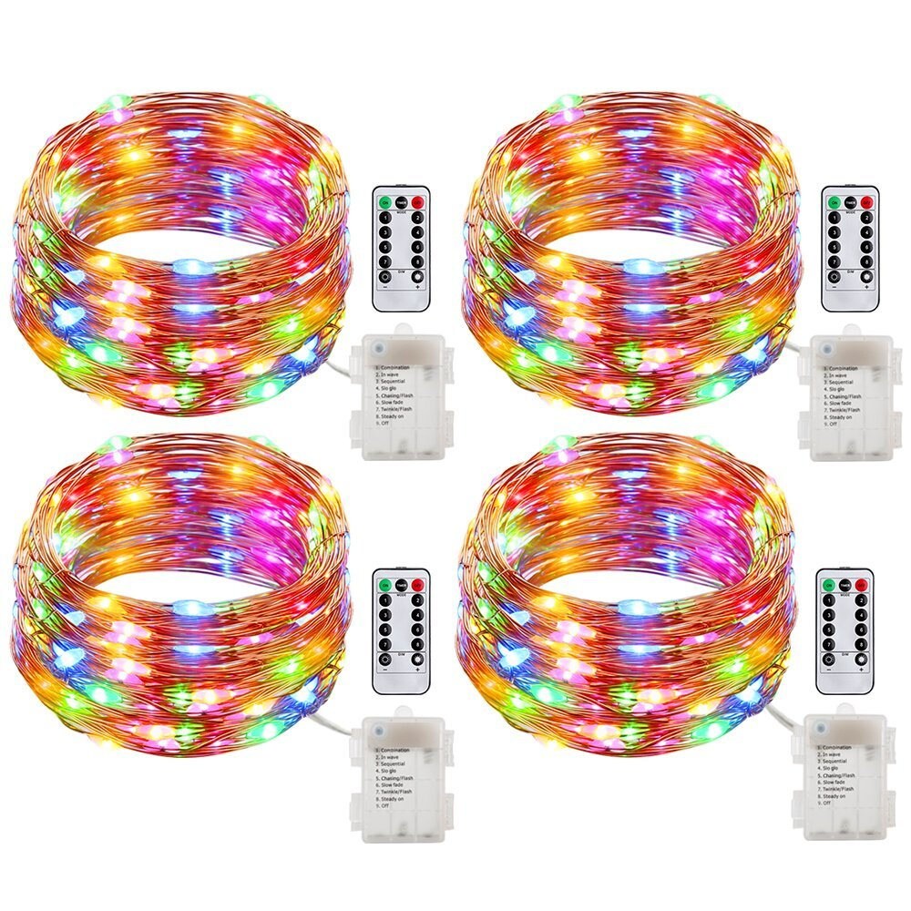 4 Pack Fairy Lights Battery Operated String Lights 8 Modes 50 Etsy