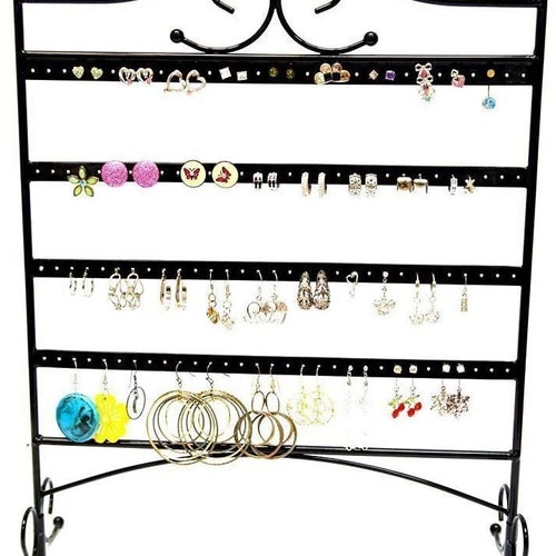 Earring & Jewelry Harp Organizer black / Earring Display / Etsy