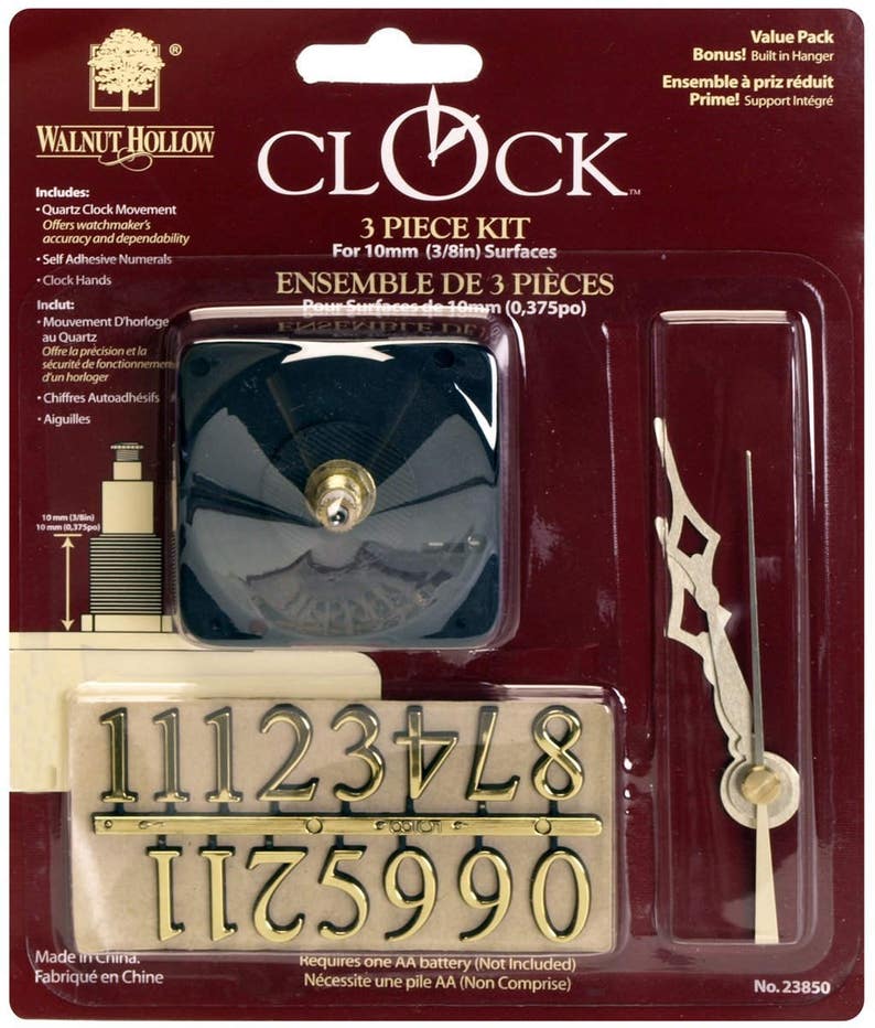 Quartz Clock 3 Piece Clock Kit Quartz Clock Assembly Etsy