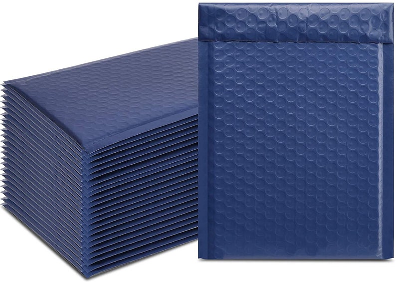 50 pcs 4x8 inch Navy Blue Bubble Mailers Padded Envelopes