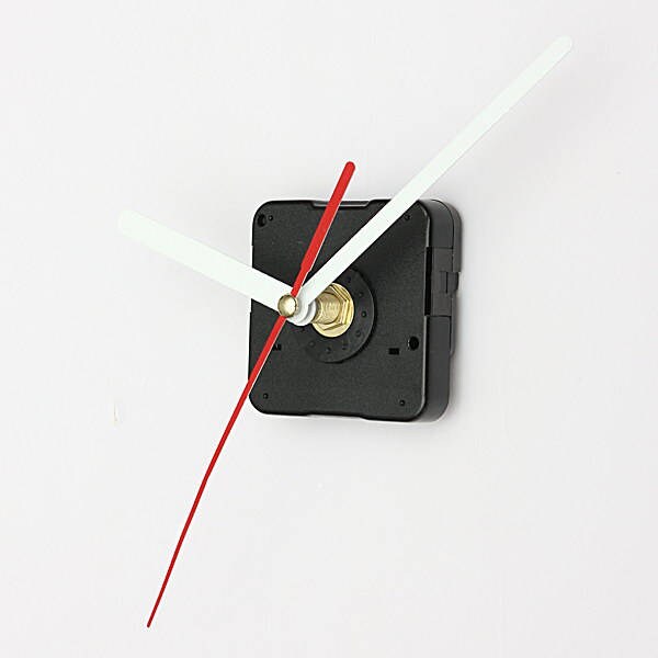 White & Red Hands Quartz Silent Clock Movement Mechanism DIY Kit Repair Parts 