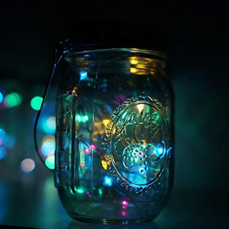 8 Pack Solar Mason Jar Lights 30 LED Jar Lid Fairy String Etsy