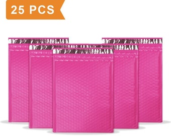 6 x 10 inch Bubble Mailers Padded Envelopes Pack of 25, Self Sealing, Waterproof Bubble Envelopes (Pink) U.S.A. SELLER Fast Shipping