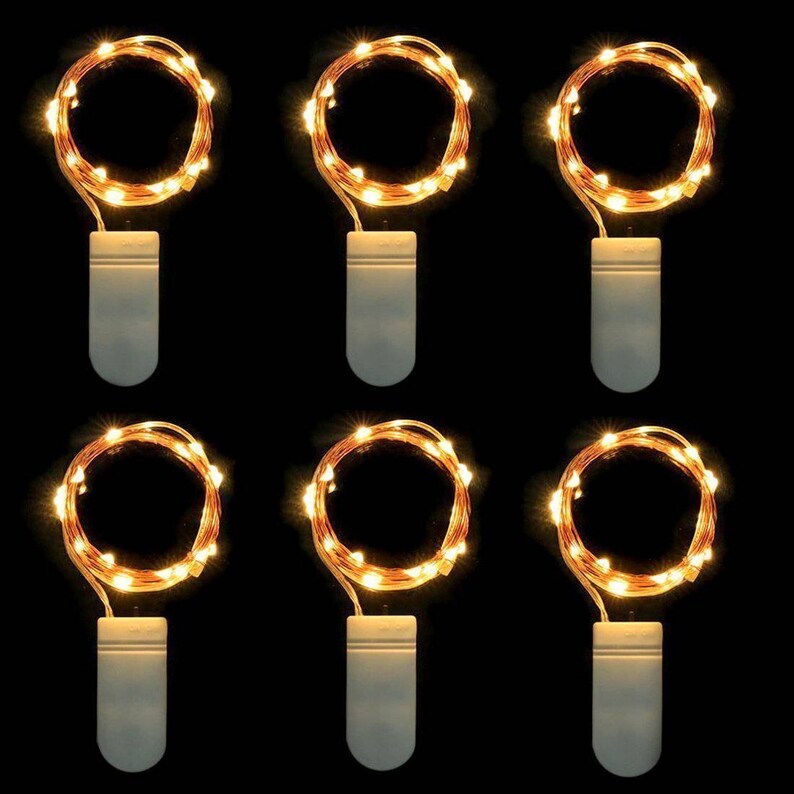 6 Sets 20 Micro LED String Lights 7.2 Feet Battery Operated Etsy