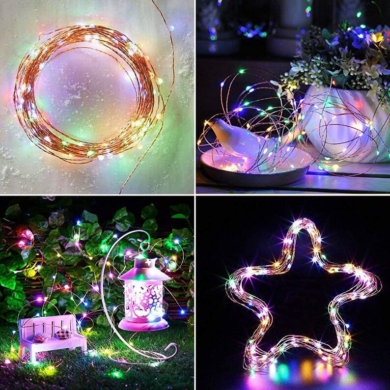 2 Pack Fairy Lights Battery Operated Lights 2 Modes 50 LED 16 Etsy