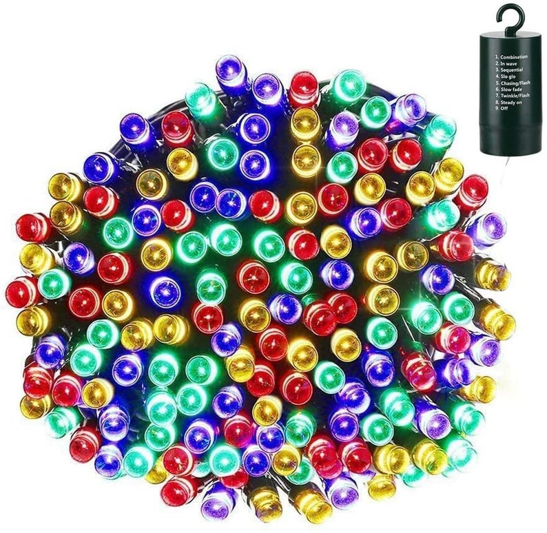 200 Leds Battery Operated Lights With Timer for Outdoor Etsy