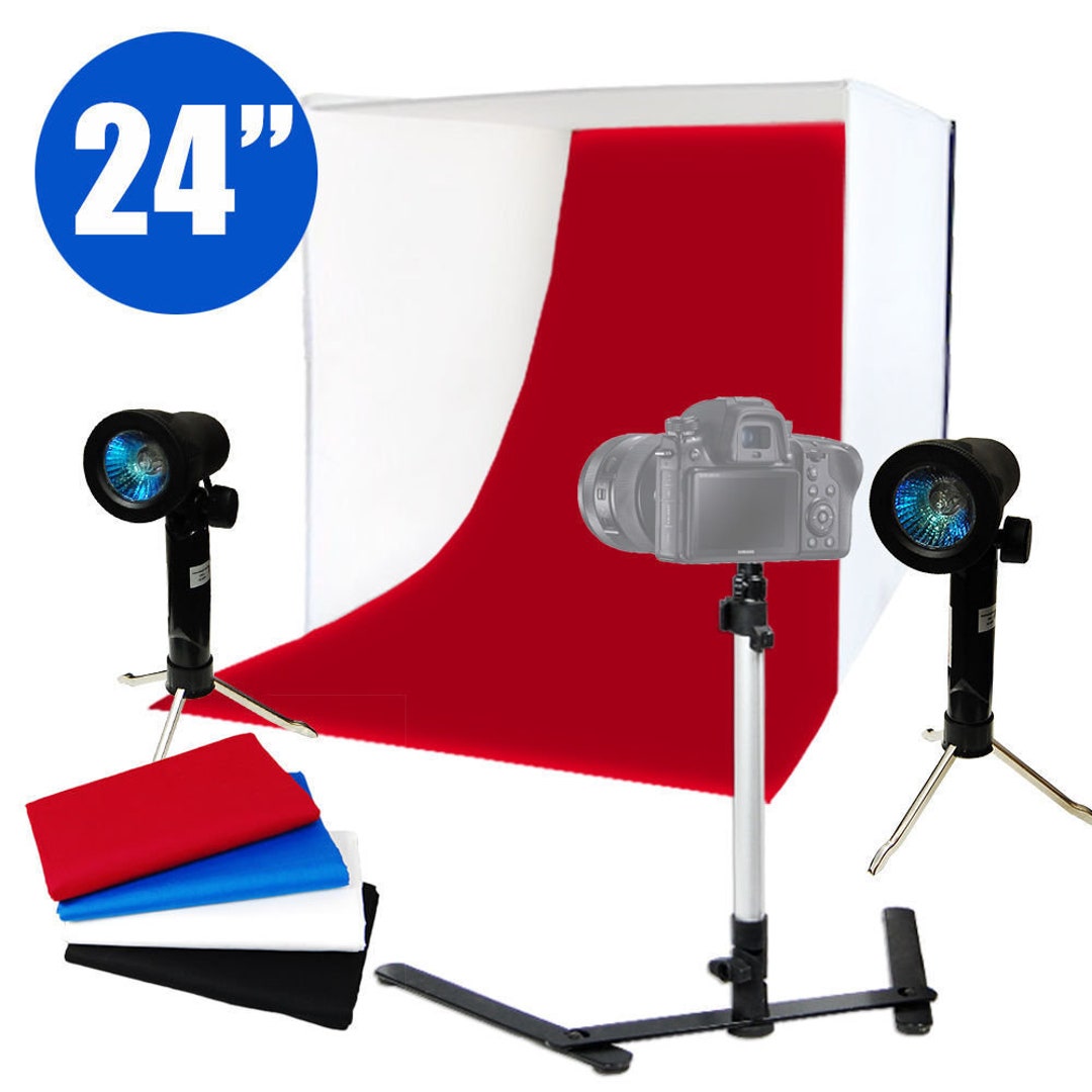 Studio Light Box Kit 24 X 24 Table Top Photography Etsy