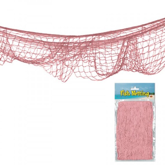 Pink Decorative Fish Netting 4 Feet X 12 Feet Pink Nauticle Etsy
