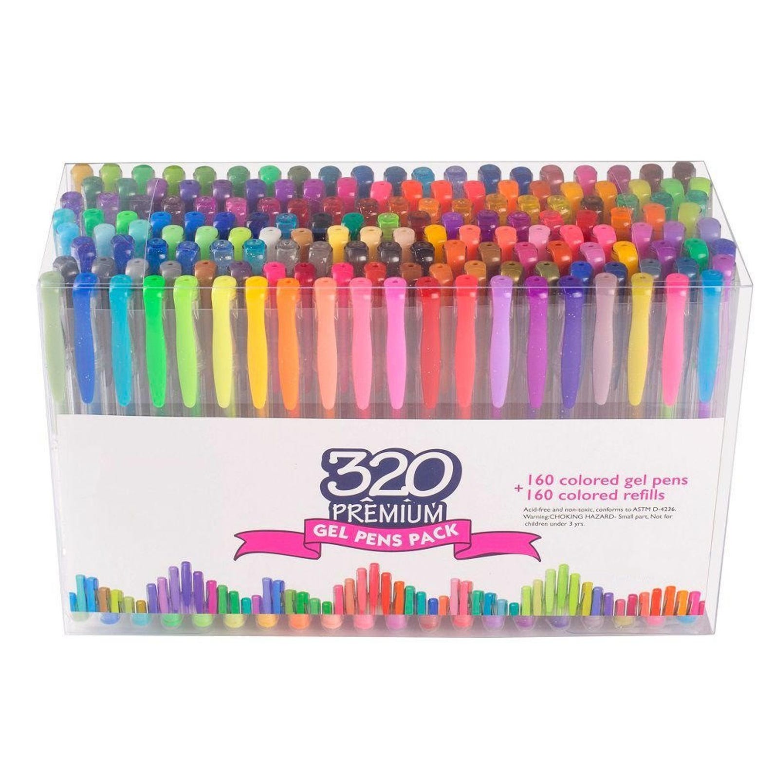 320 Coloring Gel Pens Set With 160 Colored Gel Pens and 160 Etsy