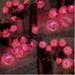 Pink Rose Flower Fairy String Lights 20 LEDs  (2.2M/7.22feet) Wedding Garden Party Christmas Decoration (Pink) US Seller 