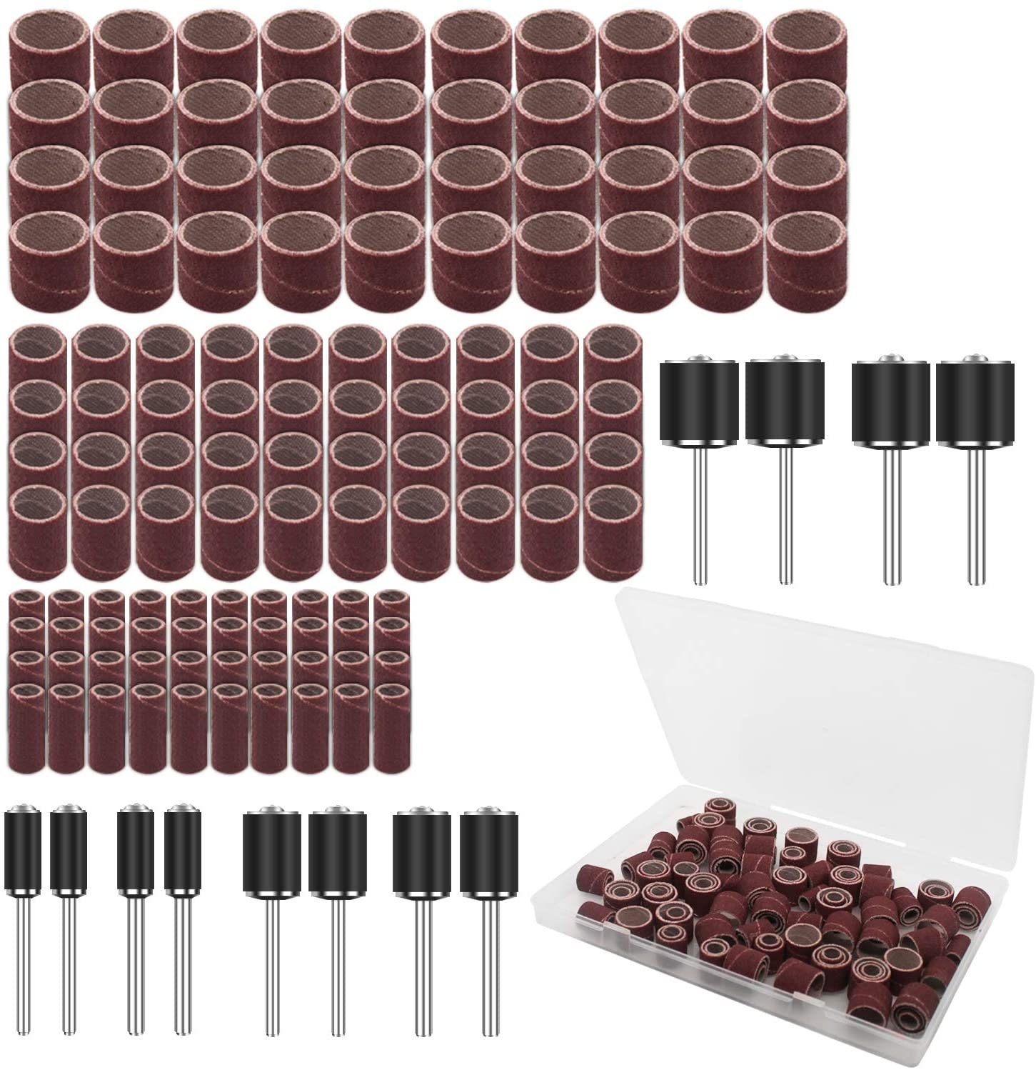 132pcs Drum Sanding Kit 120 Grit With 1 
