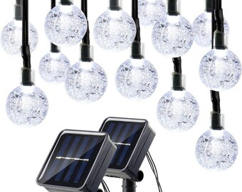 2 Pack Globe Solar String Lights 19.7ft 