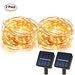 2 Pack 100 LEDs Solar Starry String Lights, Copper Wire solar Lights Ambiance Lighting 2 pack Warm White USA SELLER