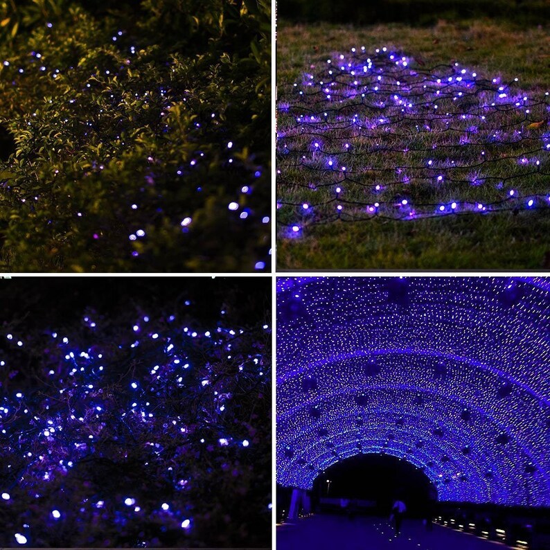 100 LEDs Purple 39ft. Waterproof Lights Solar Powered Outdoor Etsy
