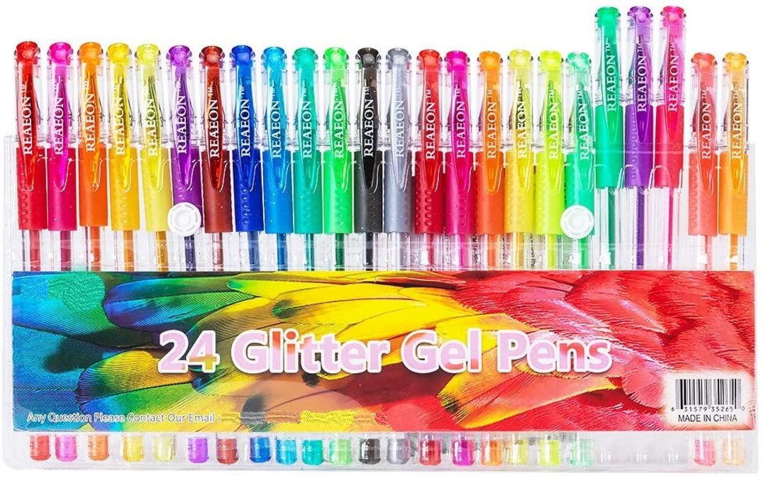 24 Color Gel Pen Glitter Markers Colored Gel Pen Set USA Etsy