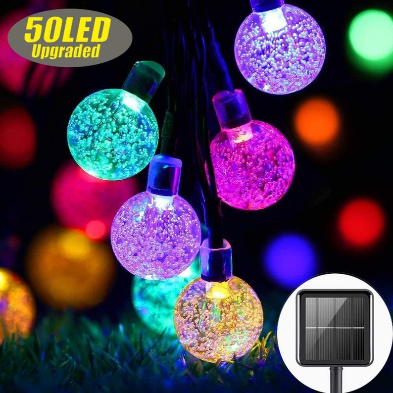 LED Multi-Color Ball Solar String Lights