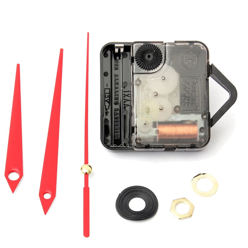 DIY Red Triangle Hands Quartz Wall Clock Movement Mechanism - Etsy