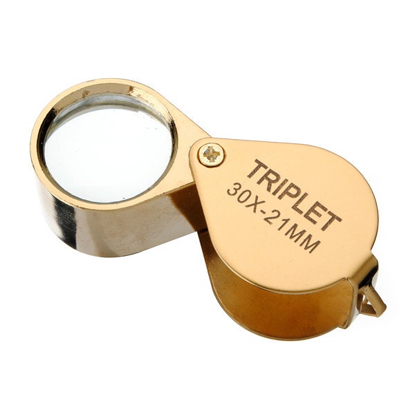 30 X 21mm Gold Jeweler Loupe Magnifying Eye Glass Magnifier Etsy