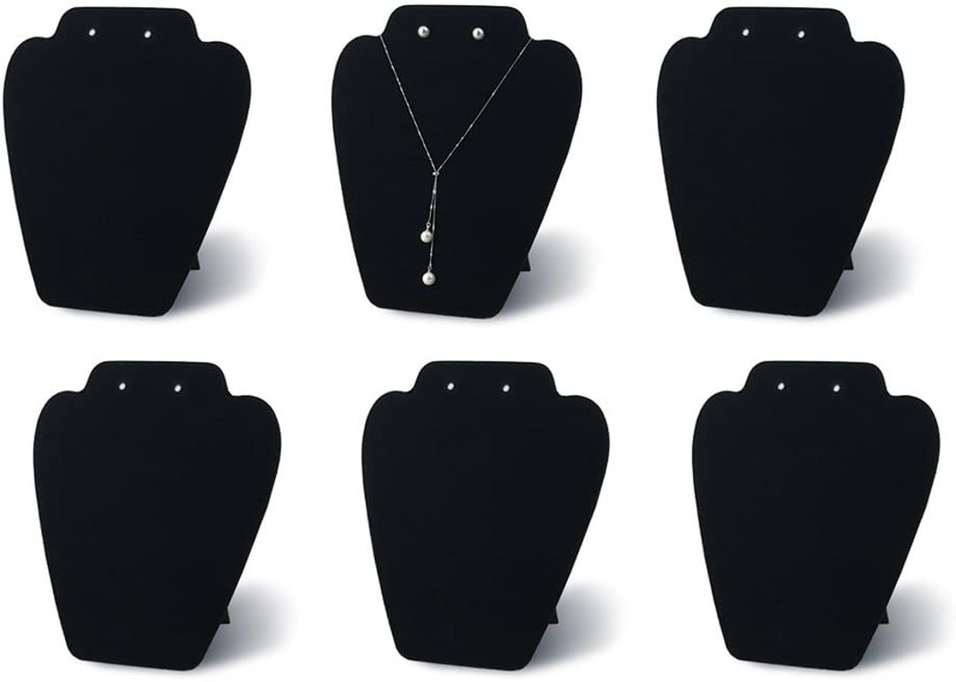 6 Pcs. Black Velvet Easel Necklace & Earring Display 7 3/8 Etsy