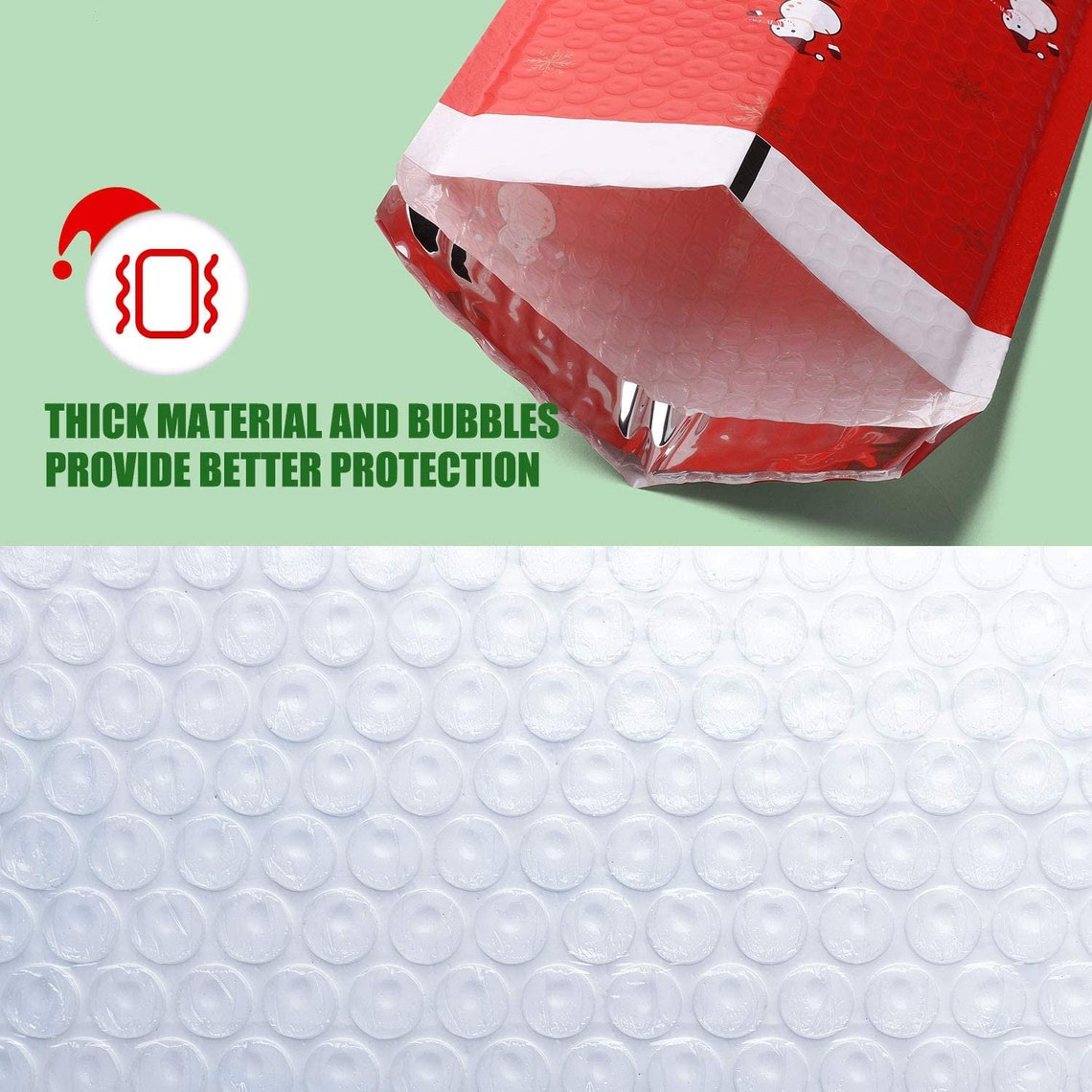 christmas bubble mailers