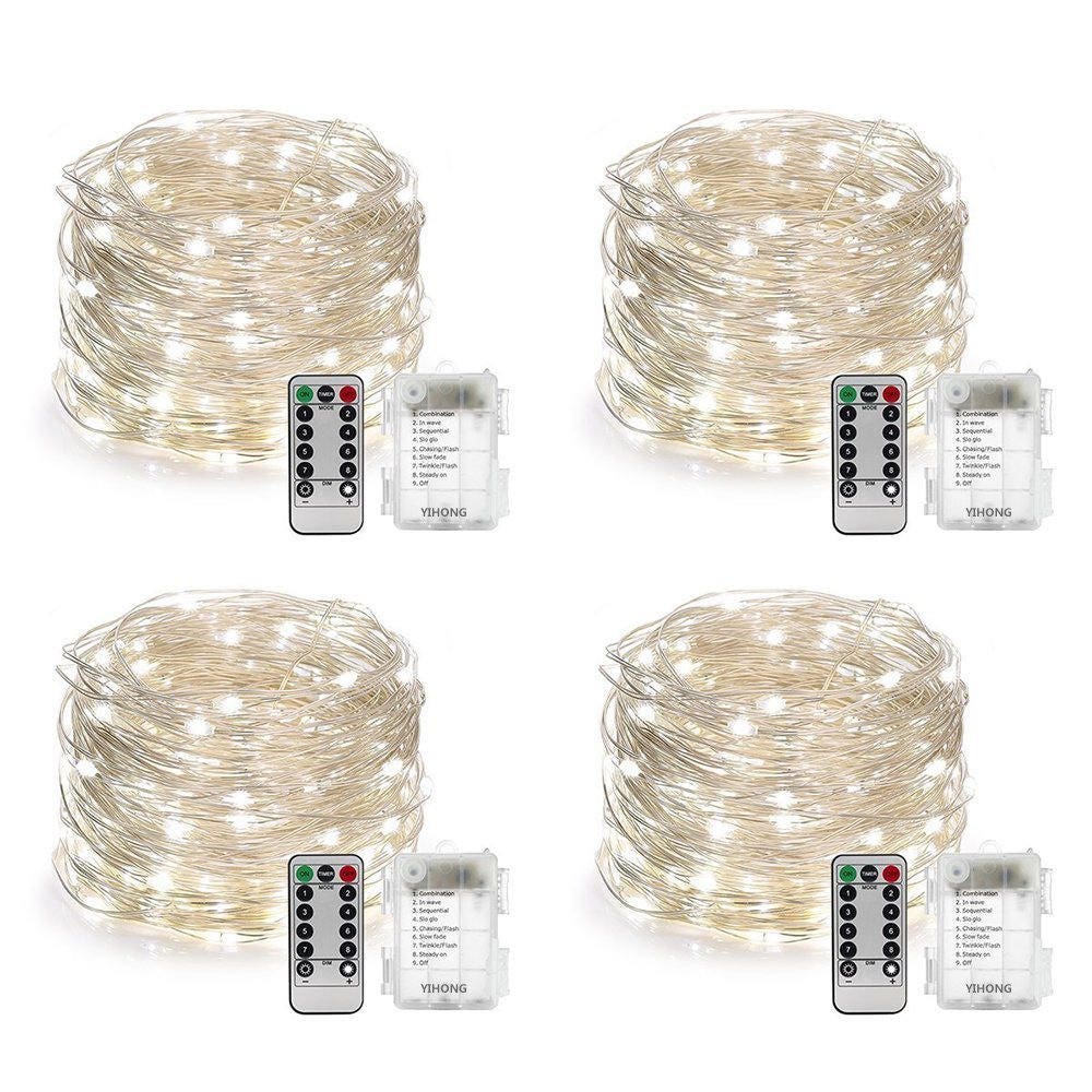 4 Pack Fairy Lights Battery Operated String Lights 8 Modes 50 Etsy