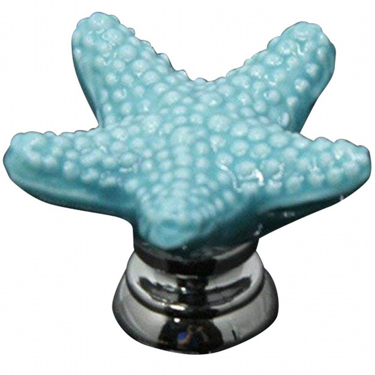 Set of 6 Blue Starfish Knobs Ceramic Drawer Handles Pulls for Etsy