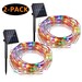 2 Pack 100 LED Solar Fairy Lights 33 ft 8 Modes Copper Wire Lights - MultiColored - 2 Pack USA Seller - Super Fast Shipping