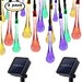 2 Pack 30 Solar Powered LED Water Drop Icicle Lights - 20 feet long - Multi-Color - USA Seller - Super Fast Shipping 