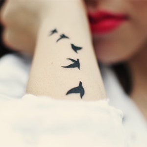 Birds Temporary Tattoos // Body Art // Cool // Tumblr Style - Etsy Birds Temporary Tattoos // Body Art // Cool // Tumblr Style - Etsy