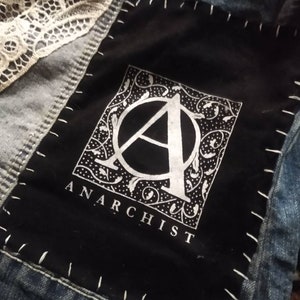 Battle vest, punk vest, denim vest, punk patches, anarchy patch, lace back vest, thrifted clothing, handmade clothing, punk clothing