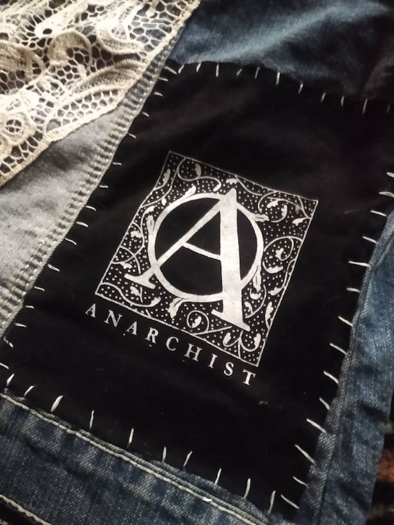 Black denim battle vest hot sale