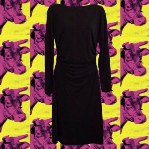 THE Perfect Little Black Dress • David Meister • Ruching at the Waist • Super Flattering!