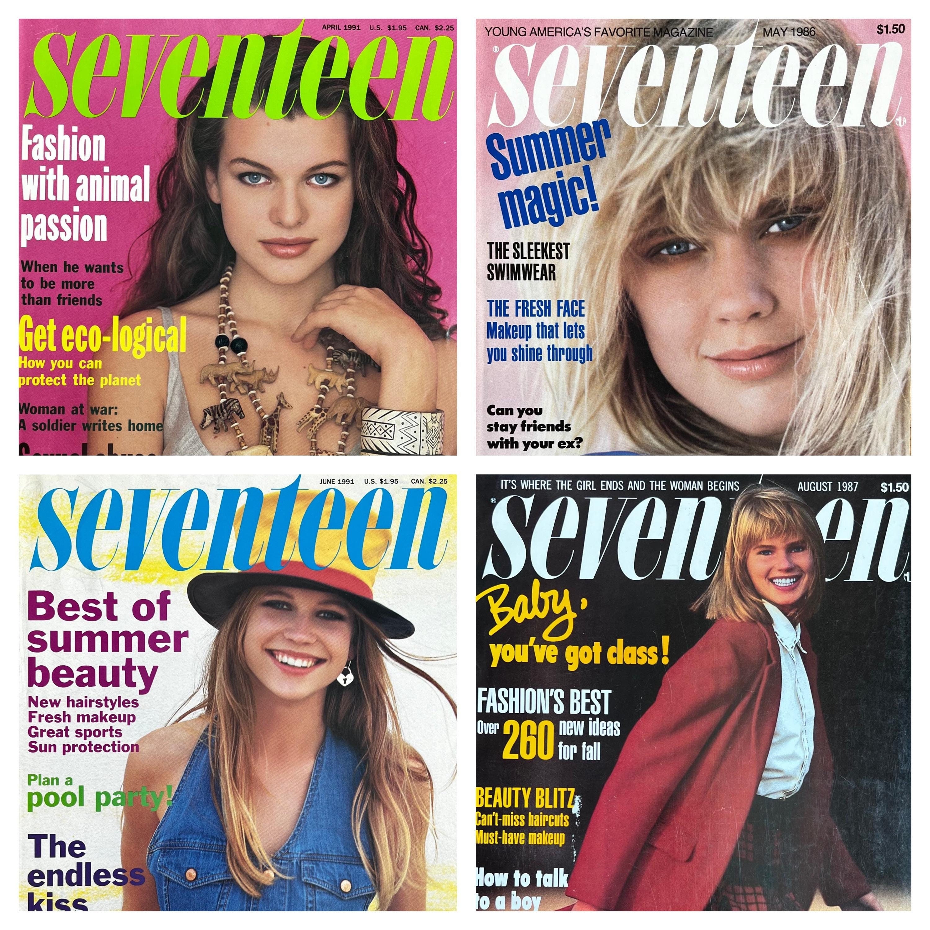 1986-1991 Seventeen Magazines • Milla Jovovich • REM • Grateful