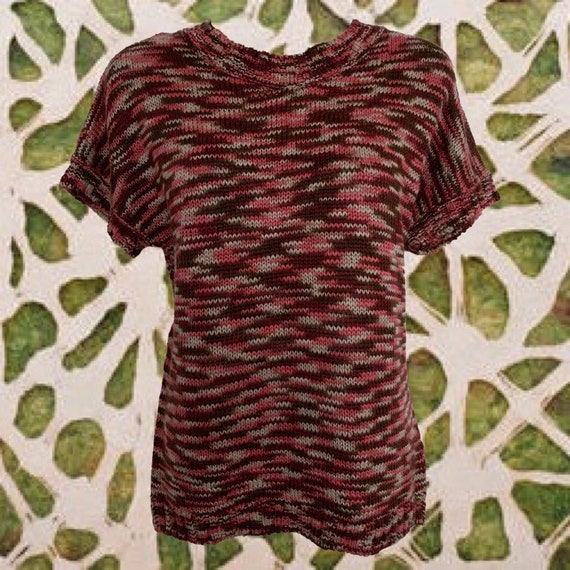 90's Version of a 70's Style Knit Top • Short Sle… - image 1