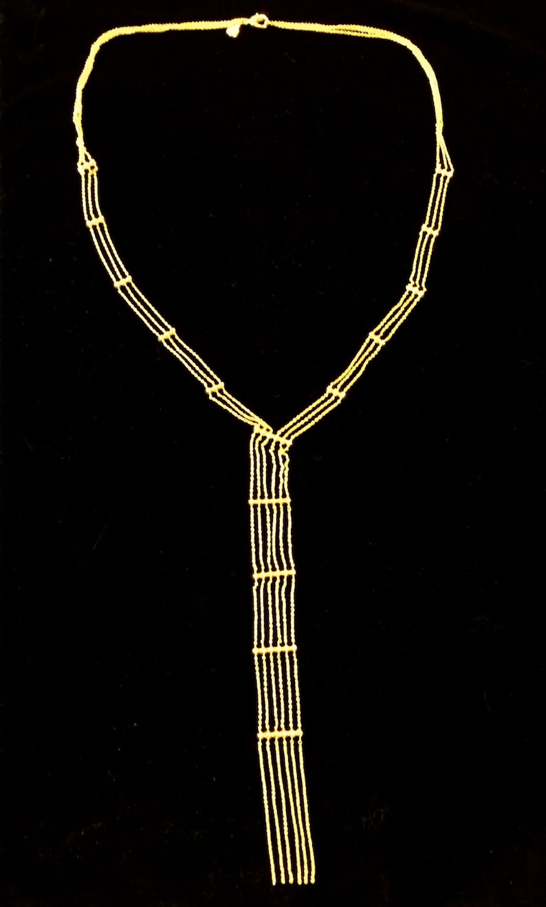 18k Gold Plated Lariat Necklace \u2022 Very Cool Modern Design \u2022 Incredibly Light to Wear