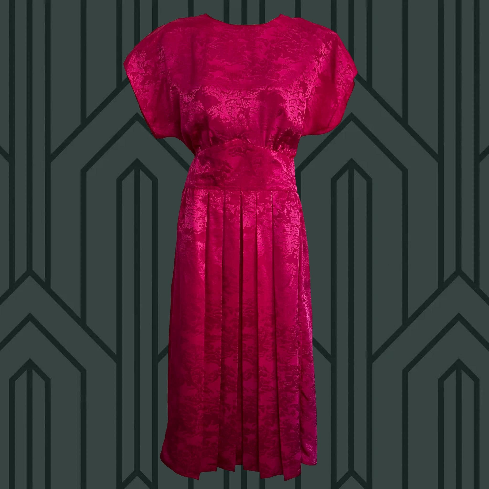 80s Hot Pink Dress - Etsy