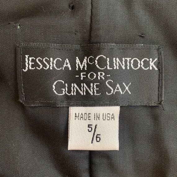 Vintage 80's Jessica McClintock Strapless Dress •… - image 4