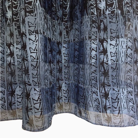 90's Max Studio Dress • Black and Blue Pattern • … - image 3