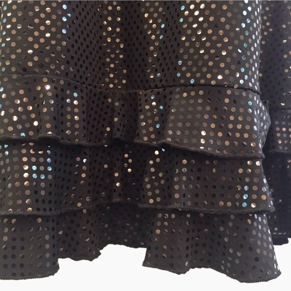 Vintage 90's Black on Black Dress • Sparkly Dots … - image 3