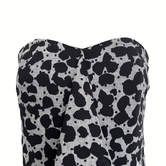 00's Express Leopard(ish) Print Strapless Romper … - image 2